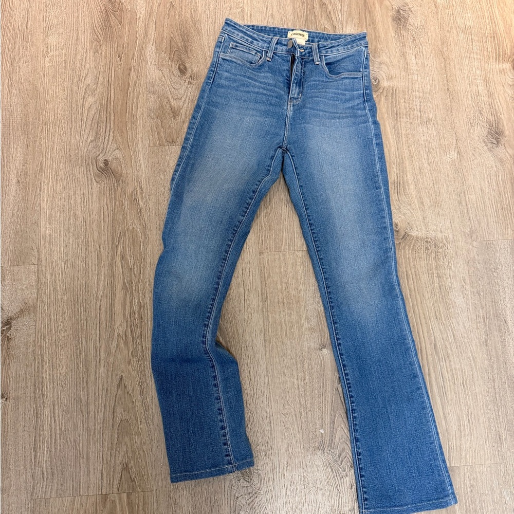 L’agence Women’s Blue Straight-Leg Jeans